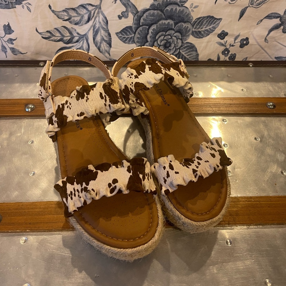 Brown Cow Print platforms